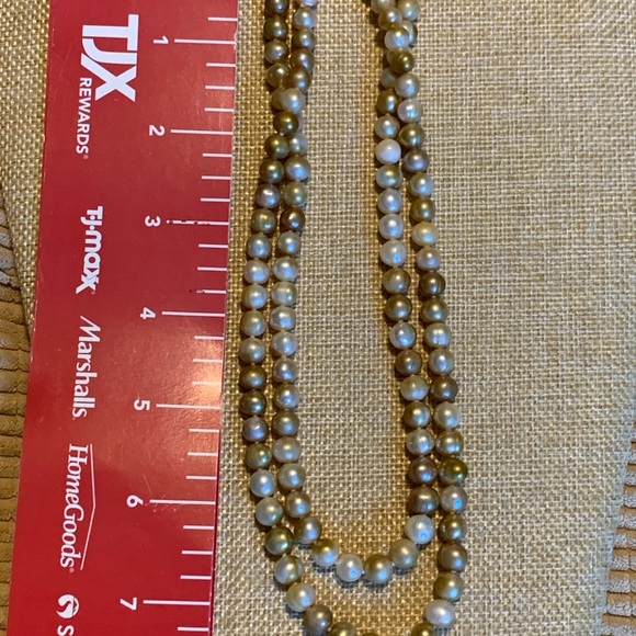 Vintage double strand real pearl necklace. Creamy color mix. - Picture 6 of 8